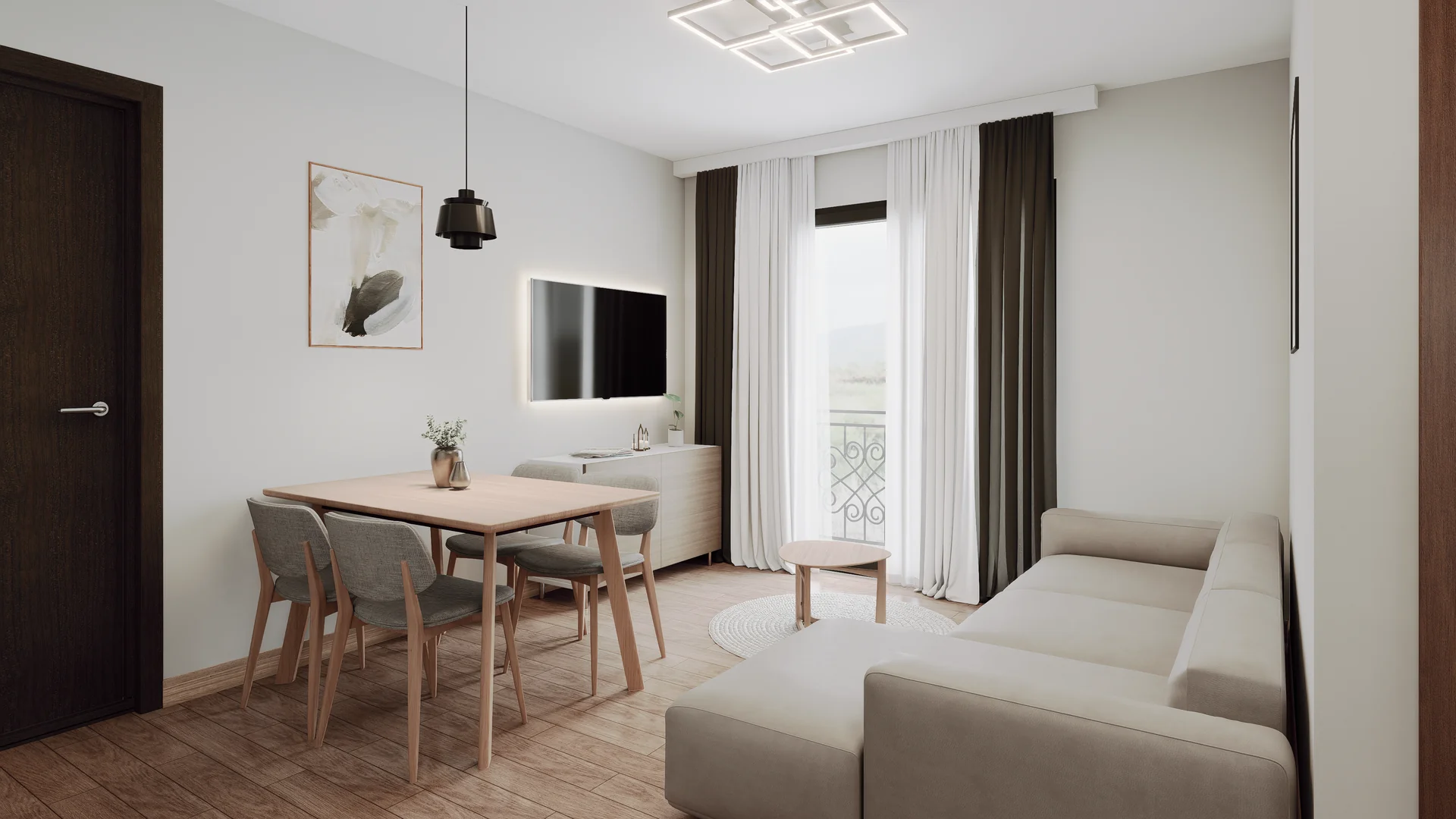 Mountain View apartman - render enterijera 1