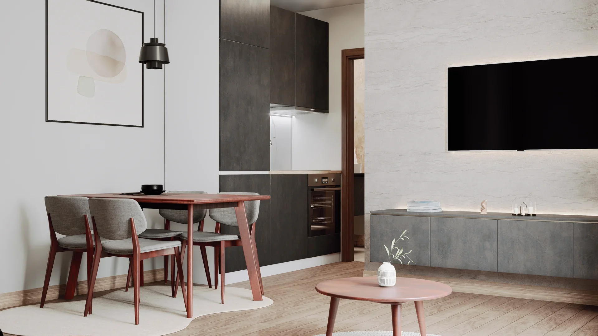 Sunset View apartman - render enterijera 1