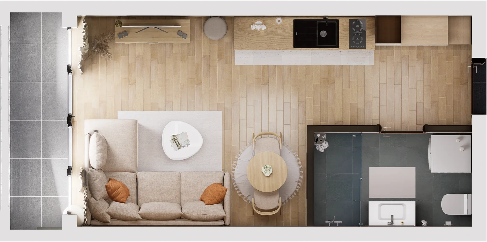 Standard stan - presek iz ptičije perspektive